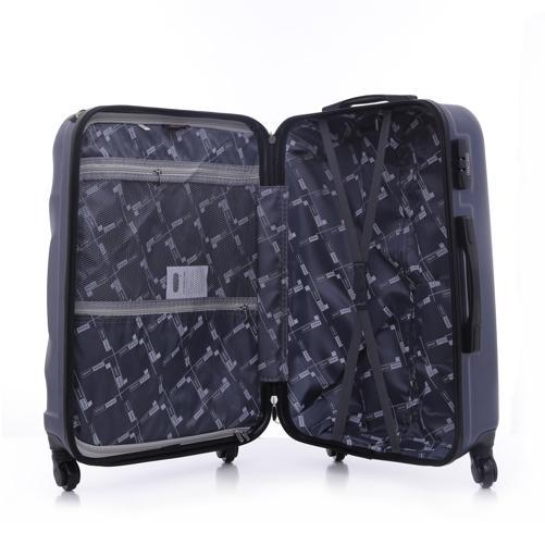 PARA JOHN Abs Hard Trolley Luggage Set, Navy - SW1hZ2U6NDM3Mzg2