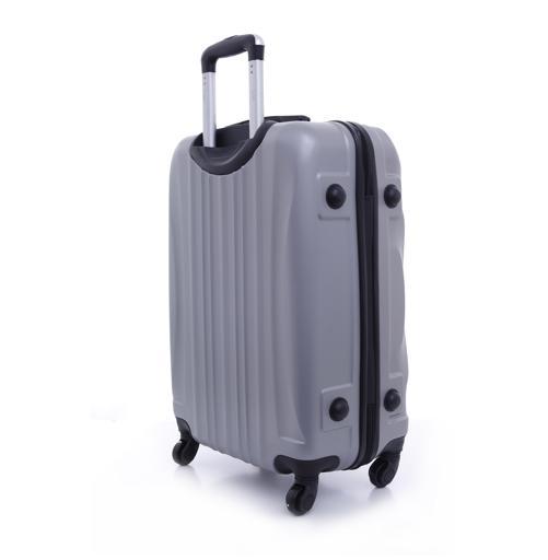 طقم حقائب سفر 3 حقائب مادة ABS بعجلات دوارة (20 ، 24 ، 28) بوصة فضي رمادي PARA JOHN - Abs Hard Trolley Luggage Set, Silver Grey - SW1hZ2U6NDM3NDA5