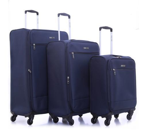 طقم حقائب سفر 3 حقائب مادة النايلون بعجلات دوارة (20 ، 24 ، 28) بوصة كحلي PARA JOHN - Polyester Soft Trolley Luggage Set, Navy - SW1hZ2U6NDM3MDI5