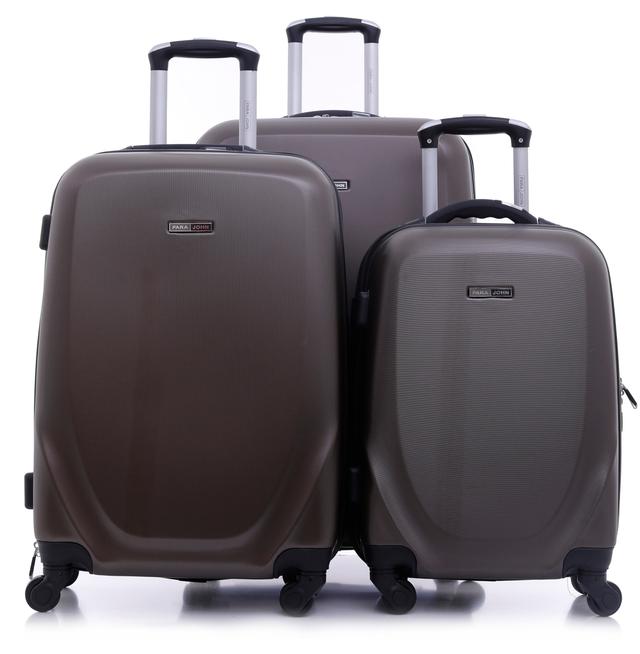 PARA JOHN 3 Pcs Travel Luggage Suitcase - Trolley Bag, Carry On Hand Cabin Luggage Bag - Lightweight Travel Bags, 360 4 Spinner Wheels - ABS Hard Shell Luggage (20'' 24'' 28'') - 2 Years Warr - SW1hZ2U6NDM5NTI2