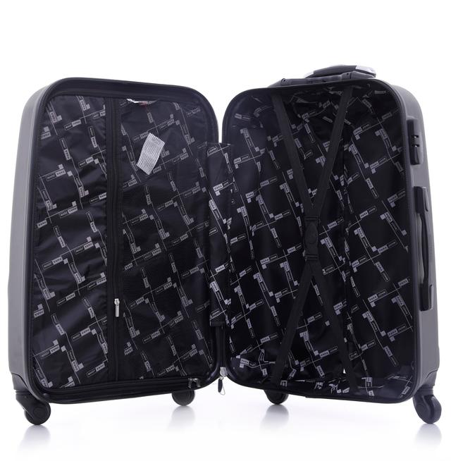 PARA JOHN 3 Pcs Travel Luggage Suitcase - Trolley Bag, Carry On Hand Cabin Luggage Bag - Lightweight Travel Bags, 360 4 Spinner Wheels - ABS Hard Shell Luggage (20'' 24'' 28'') - 2 Years Warr - SW1hZ2U6NDM5NTU1