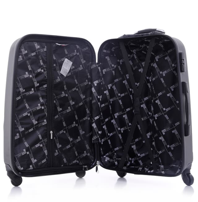 طقم حقائب سفر 3 حقائب بعجلات دوارة (20 ، 24 ، 28) بوصة بني غامق PARA JOHN - 3 Pcs Travel Luggage Suitcase - Trolley Bag, Carry On Hand Cabin Luggage Bag - Lightweight Travel Bags, 360 4 Spinner Wheels - ABS Hard Shell Luggage (20'' 24'' 28'') - 2 Years Warr - 190162