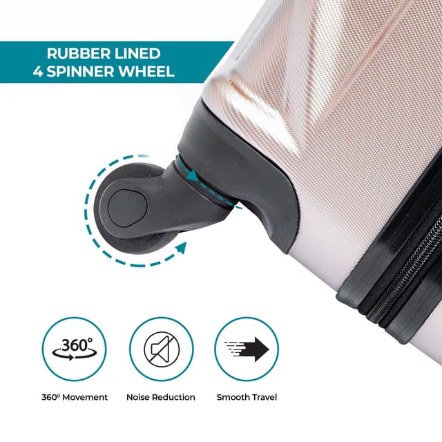 PARA JOHN Matrix 3 Pcs Trolley Luggage Set, Champagne