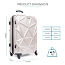 PARA JOHN Matrix 3 Pcs Trolley Luggage Set, Champagne