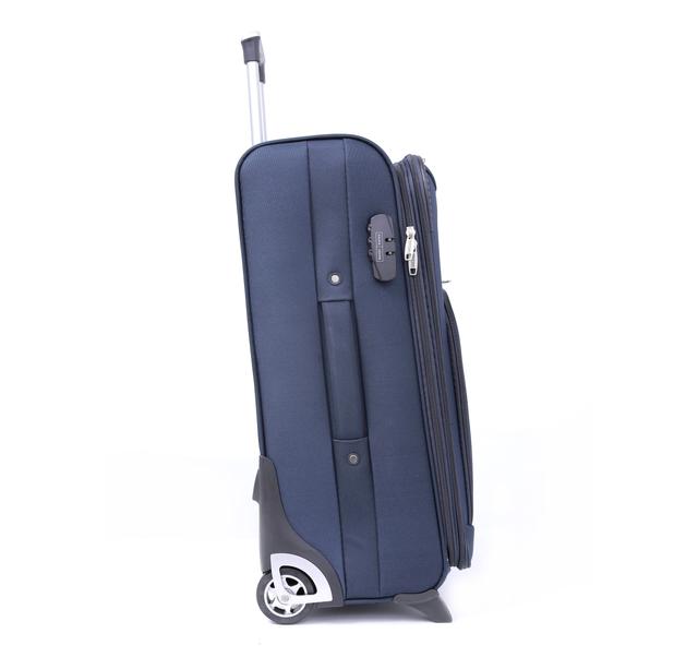 طقم حقائب سفر 3 حقائب مادة البوليستر بعجلات دوارة (20 ، 24 ، 28) بوصة أزرق بحري PARA JOHN - Travel Luggage Suitcase, Set of 3 - Trolley Bag, Carry On Hand Cabin Luggage Bag - Lightweight - SW1hZ2U6NDM3OTA5