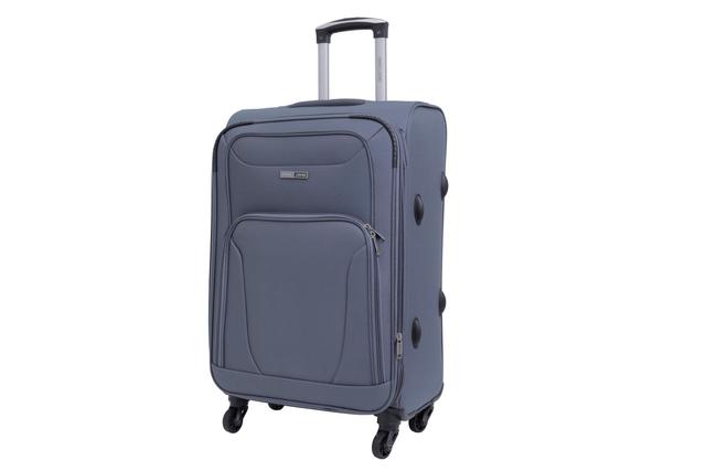 طقم حقائب سفر 3 حقائب بوليستر بعجلات دوارة (20 ، 24 ، 28) بوصة رمادي PARA JOHN - Travel Luggage Suitcase, Set of 3 - Trolley Bag, Carry On Hand Cabin Luggage Bag - Lightweight - SW1hZ2U6NDM3ODU5