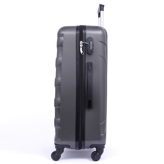 طقم حقائب سفر 3 حقائب مادة ABS بعجلات دوارة (20 ، 24 ، 28) بوصة رمادي PARA JOHN - Travel Luggage Suitcase Set Of 3 - Trolley Bag, Carry On Hand Cabin Luggage Bag - Lightweight - 189472