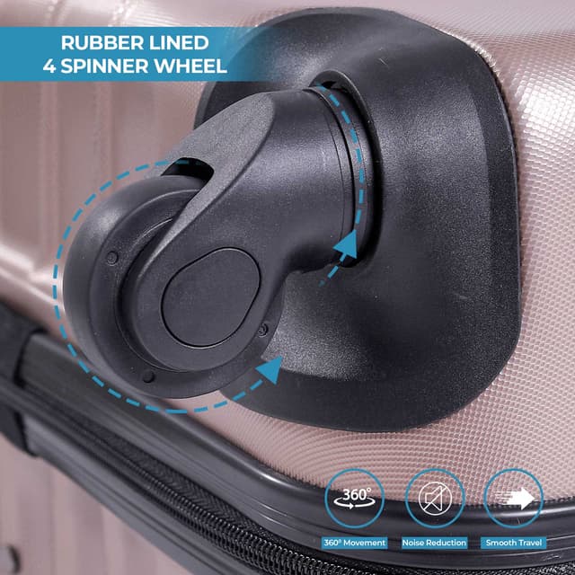 PARA JOHN Sphinx 3 Pcs Trolley Luggage Set, Champagne