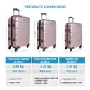 PARA JOHN Sphinx 3 Pcs Trolley Luggage Set, Champagne