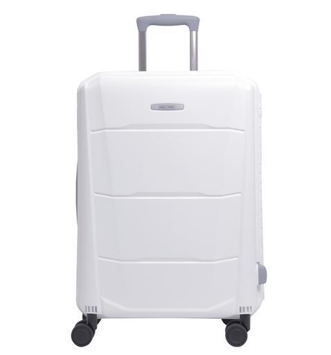 طقم حقائب سفر 3 حقائب مادة البولي كربونات بعجلات دوارة (20 ، 24 ، 28) بوصة أبيض PARA JOHN - Campio 3 Pcs Trolley Luggage Set, White - SW1hZ2U6NDM2ODk4