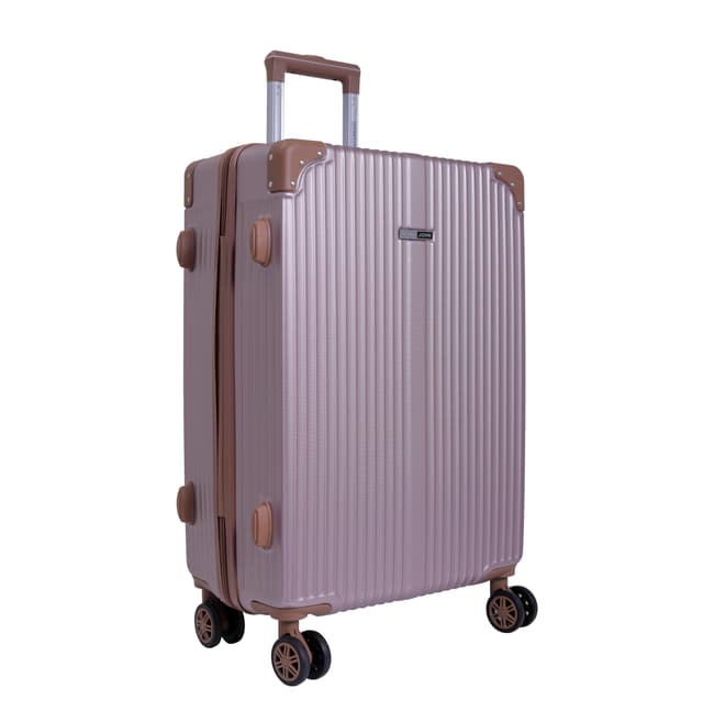 طقم حقائب سفر 3 حقائب بعجلات دوارة (20 ، 24 ، 28) بوصة مادة PP بني فاتح PARA JOHN - Travel Luggage Suitcase Set of 3 - Trolley Bag, Carry On Hand Cabin Luggage Bag - Lightweight (20 ، 24 ، 28) inch - 189476