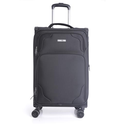 طقم حقائب سفر 3 حقائب مادة البوليستر بعجلات دوارة (20 ، 24 ، 28) بوصة أسود PARA JOHN - Opal 3 Pcs Trolley Luggage Set, Black - SW1hZ2U6NDM2OTA5