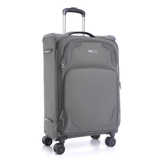 طقم حقائب سفر 3 حقائب مادة البوليستر بعجلات دوارة (20 ، 24 ، 28) بوصة رمادي PARA JOHN - Opal 3 Pcs Trolley Luggage Set, Grey - SW1hZ2U6NDM2OTI4