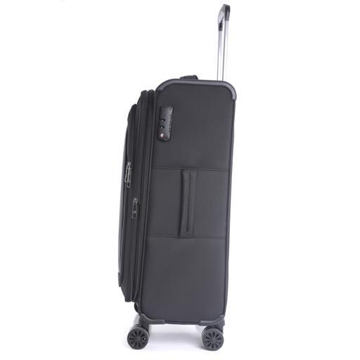 PARA JOHN Opal 3 Pcs Trolley Luggage Set, Black - SW1hZ2U6NDM2OTQ2