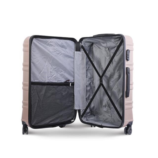 طقم حقائب سفر 3 حقائب مادة ABS بعجلات دوارة (20 ، 24 ، 28) بوصة أسود Para John - Travel Luggage Set of 3 Para John PJTR3166B - SW1hZ2U6NDY2MDEx