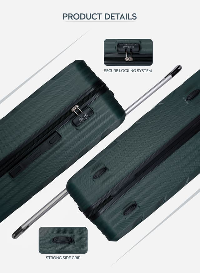 Para John Pjtr3175 3 Pcs Abs Trolley Set Army Green