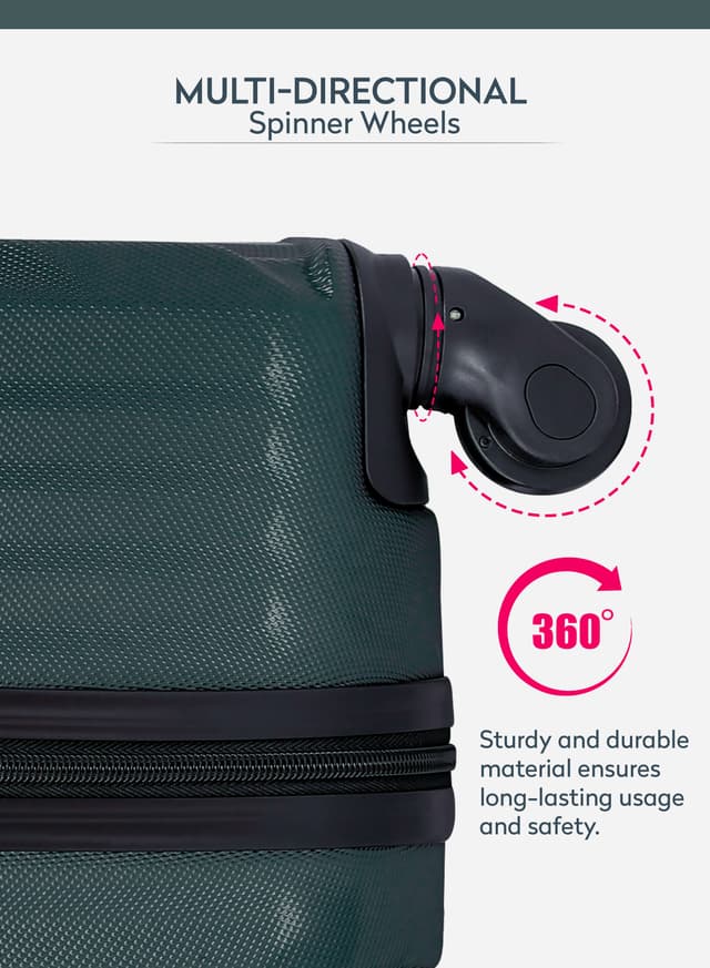 Para John Pjtr3175 3 Pcs Abs Trolley Set Army Green