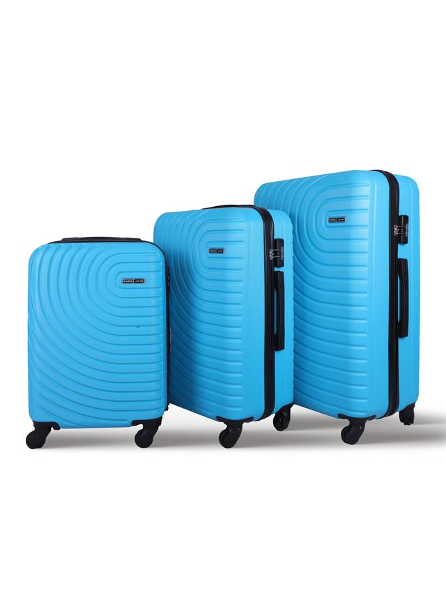 طقم حقائب سفر 3 حقائب مادة ABS بعجلات دوارة (20 ، 24 ، 28) بوصة أزرق سماوي PARA JOHN - 3-Piece Hard side ABS Luggage Trolley Set 20/24/28 Inch Sky Blue - SW1hZ2U6NDM3NjEw