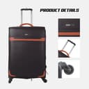 PARA JOHN 4 Pcs Travel Luggage Suitcase Trolley Set - Trolley Bag, Carry On Hand Cabin Luggage Bag – PVC Leather Cabin Trolley Bag – Cabin size suitcase for Business Travellers - (16’’ 20’’ - 190124