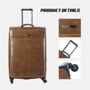 Para John 4 Pcs Travel Luggage Suitcase Trolley Set Trolley Bag, Carry On Hand Cabin Luggage Bag Pvc Leather Cabin Trolley Bag Cabin Size Suitcase For Business Travellers (16’’ 20’’ - 190132