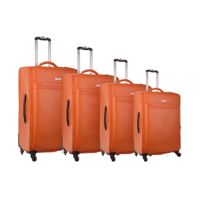 PARA JOHN 4 Pcs Travel Luggage Suitcase Trolley Set - Trolley Bag, Carry On Hand Cabin Luggage Bag – PVC Leather Cabin Trolley Bag – Cabin size suitcase for Business Travellers - (16’’ 20’’ - 294885