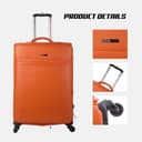 PARA JOHN 4 Pcs Travel Luggage Suitcase Trolley Set - Trolley Bag, Carry On Hand Cabin Luggage Bag – PVC Leather Cabin Trolley Bag – Cabin size suitcase for Business Travellers - (16’’ 20’’ - 190128