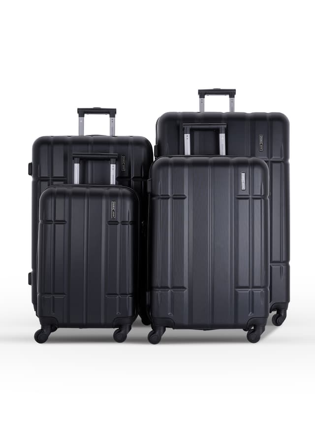 طقم حقائب سفر 4 حقائب (20 ، 24 ، 28 ، 32) بوصة مادة PVC أسود PARA JOHN - 4 Pcs Alle Trolley Luggage Set, Black