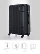 طقم حقائب سفر 4 حقائب (20 ، 24 ، 28 ، 32) بوصة مادة PVC أسود PARA JOHN - 4 Pcs Alle Trolley Luggage Set, Black