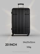طقم حقائب سفر 4 حقائب (20 ، 24 ، 28 ، 32) بوصة مادة PVC أسود PARA JOHN - 4 Pcs Alle Trolley Luggage Set, Black