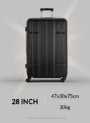 طقم حقائب سفر 4 حقائب (20 ، 24 ، 28 ، 32) بوصة مادة PVC أسود PARA JOHN - 4 Pcs Alle Trolley Luggage Set, Black