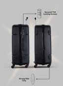 طقم حقائب سفر 4 حقائب (20 ، 24 ، 28 ، 32) بوصة مادة PVC أسود PARA JOHN - 4 Pcs Alle Trolley Luggage Set, Black