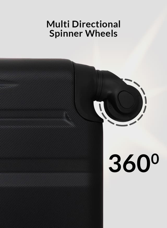 طقم حقائب سفر 4 حقائب (20 ، 24 ، 28 ، 32) بوصة مادة PVC أسود PARA JOHN - 4 Pcs Alle Trolley Luggage Set, Black