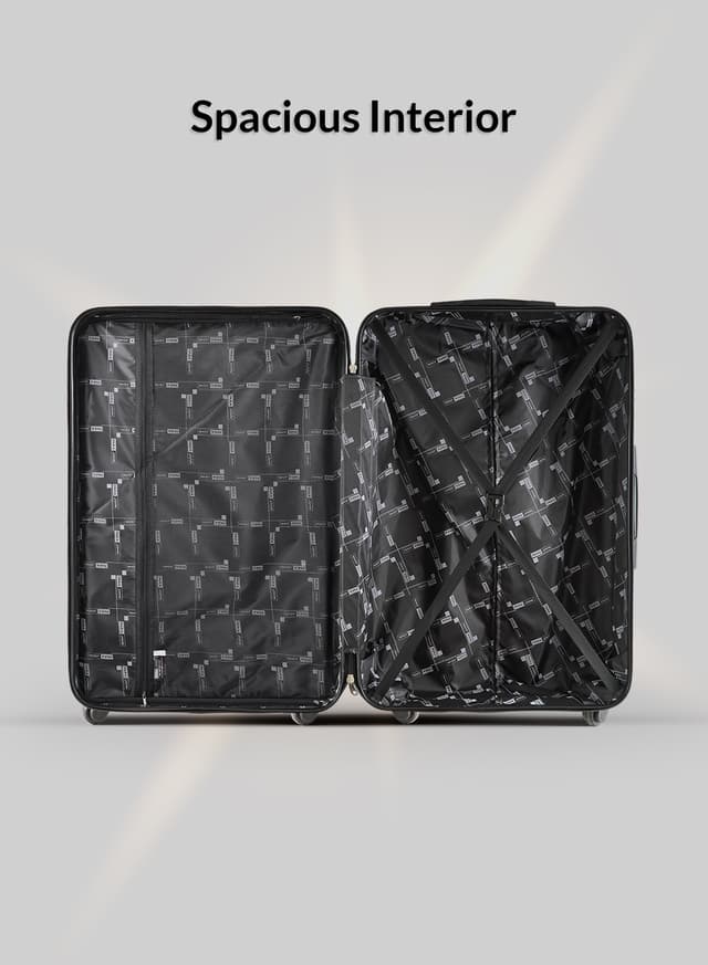 طقم حقائب سفر 4 حقائب (20 ، 24 ، 28 ، 32) بوصة مادة PVC أسود PARA JOHN - 4 Pcs Alle Trolley Luggage Set, Black