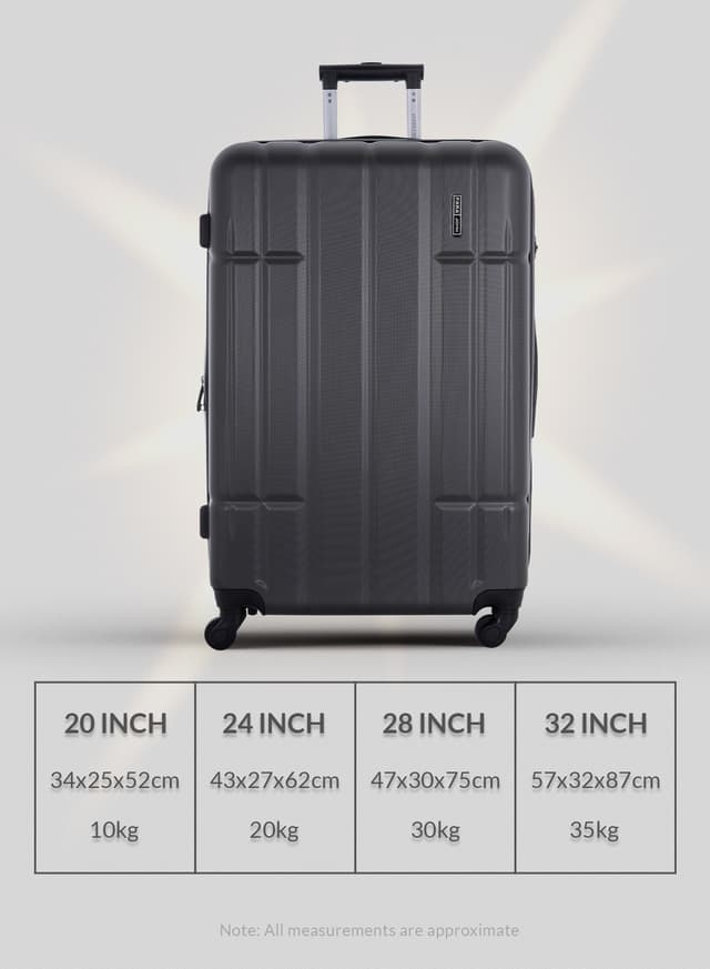 PARA JOHN Travel Luggage Suitcase Set of 4 - Trolley Bag, Carry On Hand Cabin Luggage Bag – Lightweight Travel Bags with 360° Durable 4 Spinner Wheels - Hard Shell Luggage Spinner - (20’’, ,2