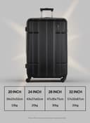 طقم حقائب سفر 4 حقائب (20 ، 24 ، 28 ، 32) بوصة مادة PVC أسود PARA JOHN - 4 Pcs Alle Trolley Luggage Set, Black