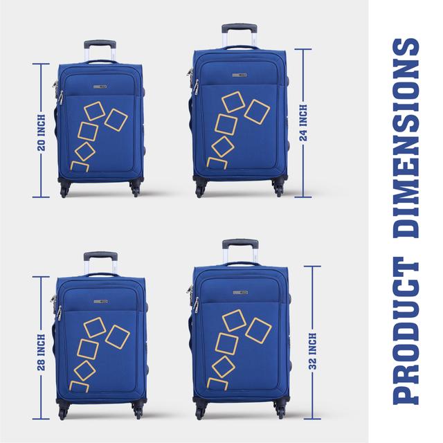 PARA JOHN Travel Luggage Suitcase Set of 4 - Trolley Bag, Carry On Hand Cabin Luggage Bag – Lightweight Travel Bags with 360° Durable 4 Spinner Wheels - Hard Shell Luggage Spinner (20’’, 24’ - SW1hZ2U6NDM4MjE4