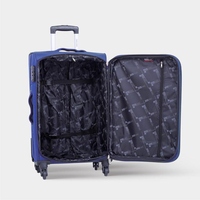 طقم حقائب سفر 4 حقائب بعجلات دوارة (20 ، 24 ، 28 ، 32) بوصة نايلون أزرق غامق PARA JOHN - Travel Luggage Suitcase Set of 4 - Trolley Bag, Carry On Hand Cabin Luggage Bag – Lightweight (20 ، 24 ، 28 ، 32) inch - SW1hZ2U6NDM4MjE2