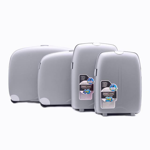 طقم حقائب سفر 3 حقائب مادة PP بعجلات دوارة (20 ، 24 ، 28) بوصة رمادي فاتح PARA JOHN - Travel Luggage Suitcase Set of 4 - Trolley Bag, Carry On Hand Cabin Luggage Bag - Lightweight (18 ، 22 ، 27 ، 31) inch - SW1hZ2U6NDM4MTgy