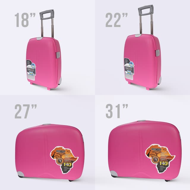 طقم حقائب سفر 4 حقائب (18 ، 22 ، 27 ، 31) بوصة مادة PP زهري غامق PARA JOHN - Travel Luggage Suitcase Set of 4 - Trolley Bag, Carry On Hand Cabin Luggage Bag – Lightweight (18 ، 22 ، 27 ، 31) inch