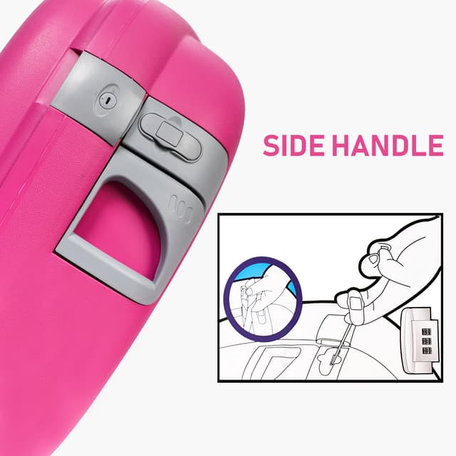 طقم حقائب سفر 4 حقائب (18 ، 22 ، 27 ، 31) بوصة مادة PP زهري غامق PARA JOHN - Travel Luggage Suitcase Set of 4 - Trolley Bag, Carry On Hand Cabin Luggage Bag – Lightweight (18 ، 22 ، 27 ، 31) inch