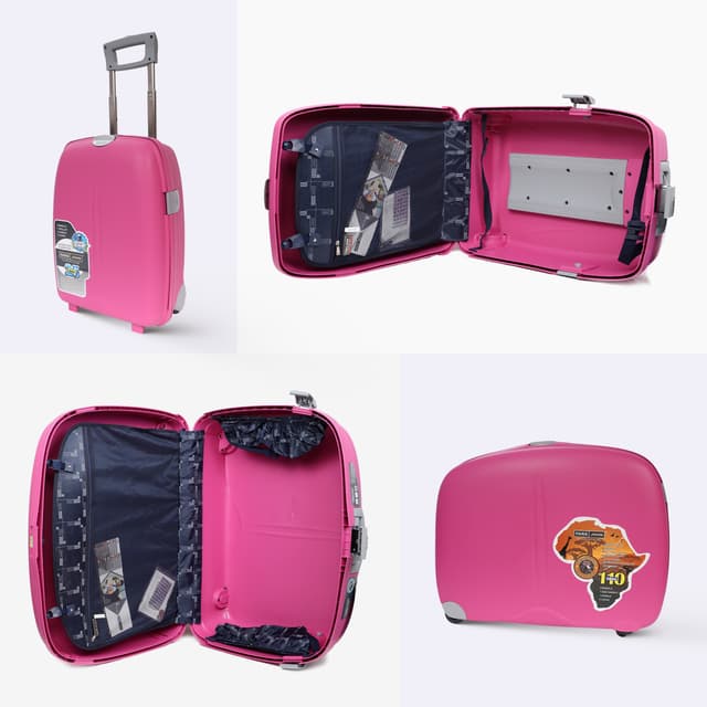 طقم حقائب سفر 4 حقائب (18 ، 22 ، 27 ، 31) بوصة مادة PP زهري غامق PARA JOHN - Travel Luggage Suitcase Set of 4 - Trolley Bag, Carry On Hand Cabin Luggage Bag – Lightweight (18 ، 22 ، 27 ، 31) inch