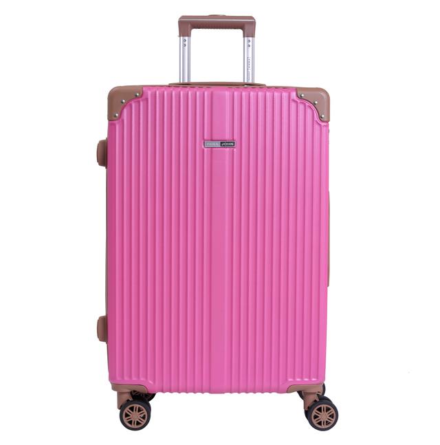 طقم حقائب سفر 3 حقائب مادة PP بعجلات دوارة (20 ، 24 ، 28) بوصة زهري غامق PARA JOHN - Travel Luggage Suitcase Set of 3 - Trolley Bag, Carry On Hand Cabin Luggage Bag - Lightweight (20 ، 24 ، 28) inch - SW1hZ2U6NDM3OTg5