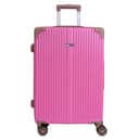 طقم حقائب سفر 3 حقائب مادة PP بعجلات دوارة (20 ، 24 ، 28) بوصة زهري غامق PARA JOHN - Travel Luggage Suitcase Set of 3 - Trolley Bag, Carry On Hand Cabin Luggage Bag - Lightweight (20 ، 24 ، 28) inch - 189538