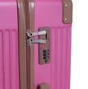 طقم حقائب سفر 3 حقائب مادة PP بعجلات دوارة (20 ، 24 ، 28) بوصة زهري غامق PARA JOHN - Travel Luggage Suitcase Set of 3 - Trolley Bag, Carry On Hand Cabin Luggage Bag - Lightweight (20 ، 24 ، 28) inch - 189540