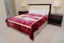 PARRY LIFE Emarati Floral Maroon Double 2 Ply Embossed Blanket 200*240 Cm,Soft And Warm - SW1hZ2U6NDYyMTkz