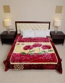 PARRY LIFE Emarati Floral Maroon Double 2 Ply Embossed Blanket 200*240 Cm,Soft And Warm - SW1hZ2U6NDYyMTk3