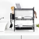 شكاكة صحون ( 3 رف ) - أسود Royalford -  Stainless Steel Dish Rack, Holds 17 Plates