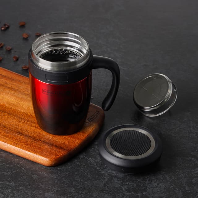 ماغ (كوب)حراري مزدوج الجدار من الستانلس ستيل المقاوم للصدأ 450مل 15.2 اونصة من رويال فوردRoyalford Vacuum Mug, Double Wall Stainless Steel