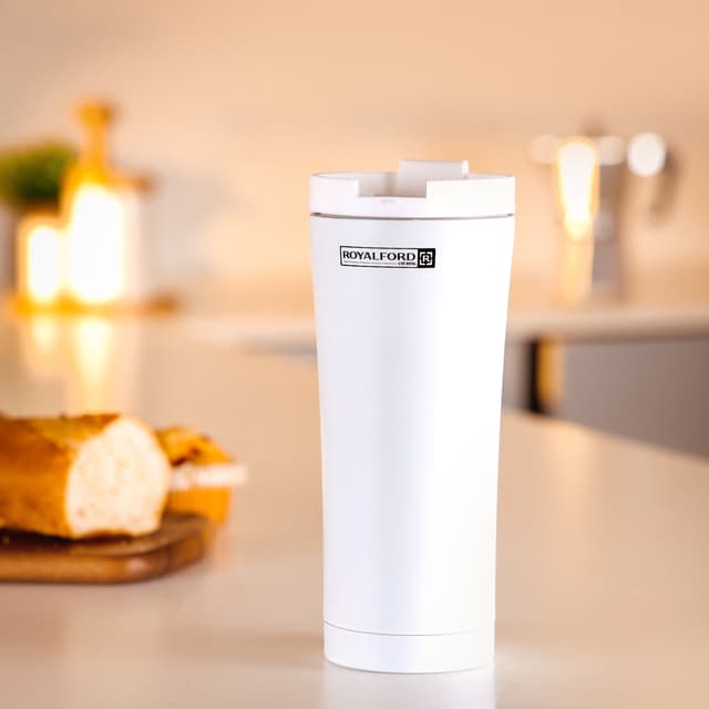 مطارة (ترمس شاي) على شكل كوب  Royalford Coffee Mug, Double Wall Stainless Steel