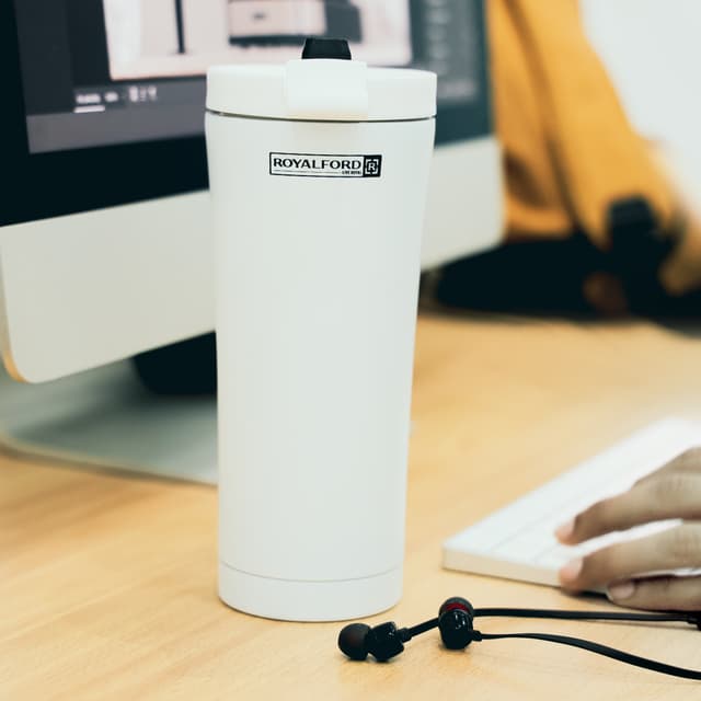 مطارة (ترمس شاي) على شكل كوب  Royalford Coffee Mug, Double Wall Stainless Steel
